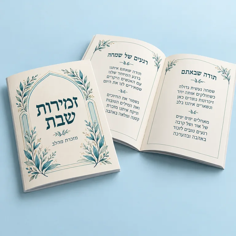 המחשה: זמירון לשבת